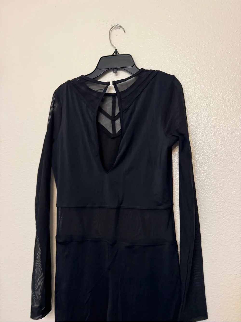 WEISSMAN Dance Costume black unitard jumpsuit romper Ending 14017 LA-Large adult